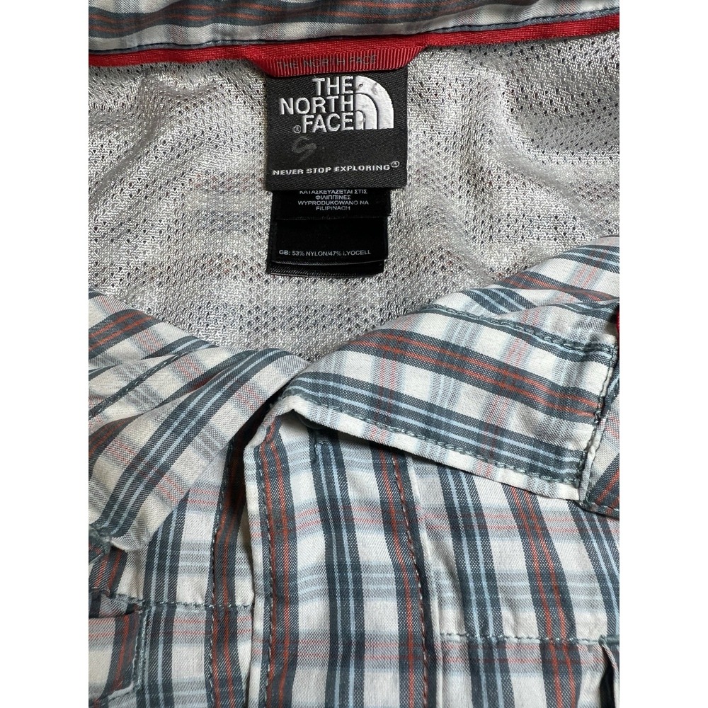 The North Face Shirt Mens Large Plaid Short Sleeve Button Up Shirt Performance - Picture 4 of 11